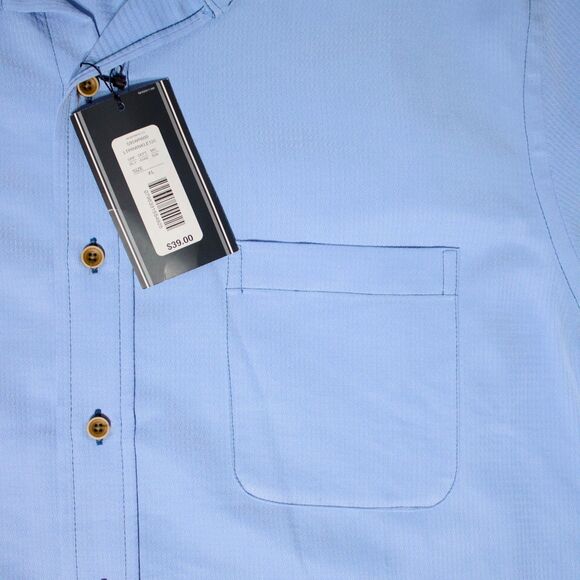 NWT Roundtree & Yorke Light Blue Short Sleeve Camp Shirt Bahama Men Size XL (C1) - Picture 6 of 10